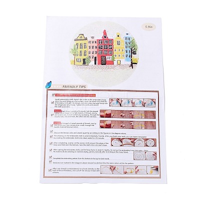 DIY Building Pattern Embroidery Starter Kit DIY-C038-12-1