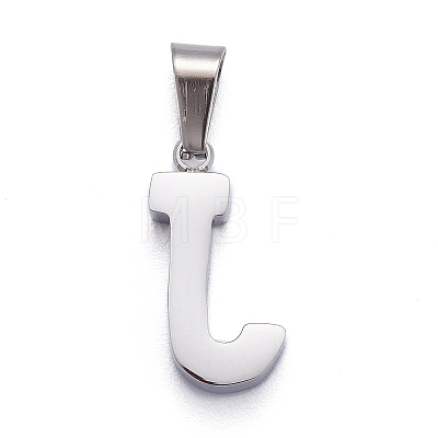 Non-Tarnish 304 Stainless Steel Letter Pendants LS-STAS-H127-J-P-1