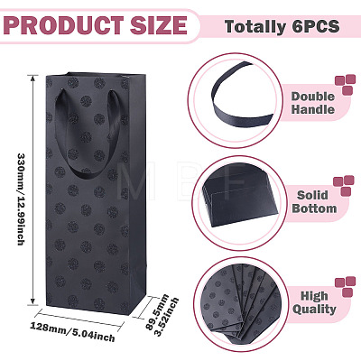 Paper Wave Point Glitter Powder Carry Storage Tote Bags ABAG-TAC0035-15A-1