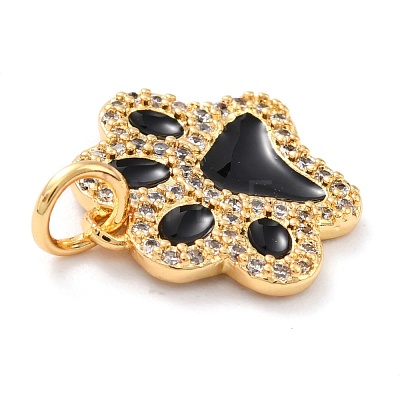 Real 18K Gold Plated Brass Micro Pave Cubic Zirconia Charms ZIRC-L100-085G-02-1