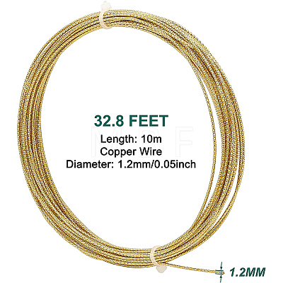 Textured Round Brass Wire CWIR-WH0004-01G-02-1
