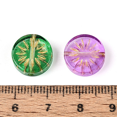Baking Paint Transparent Glass Beads DGLA-N018-19-1