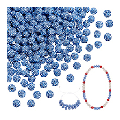 200Pcs Pave Disco Ball Beads RB-PH0001-41A-1