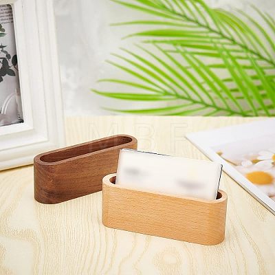 Olycraft 2Pcs 2 Style Wooden Cardcase WOOD-OC0002-30-1