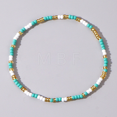 Boho Round Glass Seed Beaded Stretch Bracelets for Women NW8932-8-1