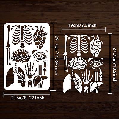 Plastic Drawing Painting Stencils Templates DIY-WH0396-371-1