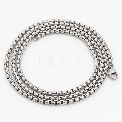 316 Surgical Stainless Steel Box Chain Necklaces NJEW-WH0002-13-1