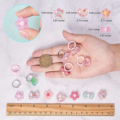 DIY Candy Finger Ring Making Kit DIY-SZ0008-43-1