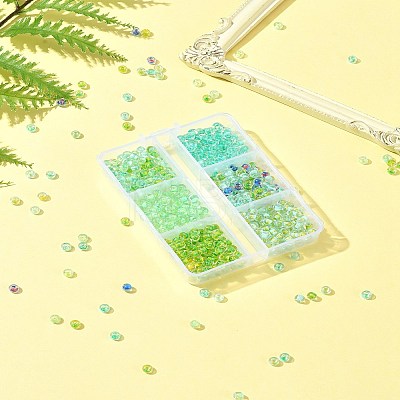 Transparent 45G 6 Colors 6/0 Glass Round Seed Beads SEED-FS0001-30-1