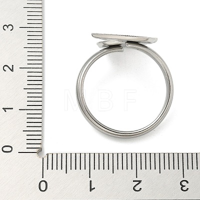 304 Stainless Steel Cuff Rings Components STAS-K279-02E-P-1