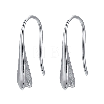 Anti-Tarnish Rhodium Plated 925 Sterling Silver Earring Hooks STER-K168-116P-1