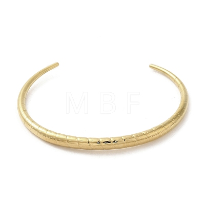 304 Stainless Steel Open Cuff Bangles BJEW-K241-02F-G-1