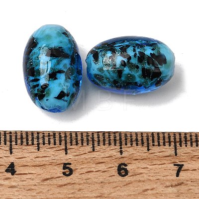 Handmade Gold Sand Lampwork Beads LA-CBAC6A6-01A-1
