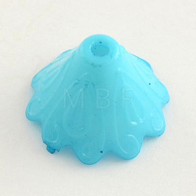 Opaque Acrylic Flower Bead Caps X-SACR-Q099-M81-1