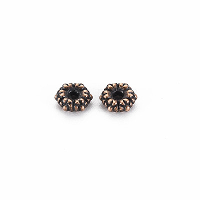 Tibetan Style Alloy Spacer Beads TIBEB-S039-019R-NR-1