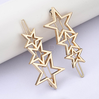 Alloy Hollow Geometric Hair Pin PHAR-N005-006G-1