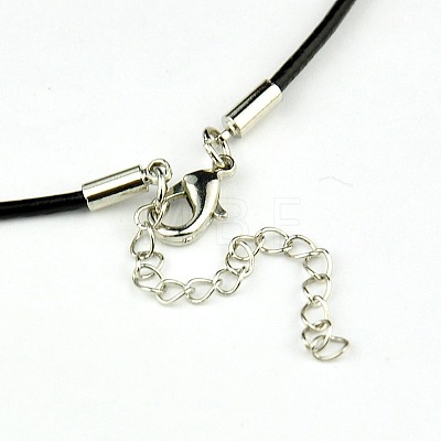 Leather Cord Necklace Making NJEW-A280-3.0mm-01-1