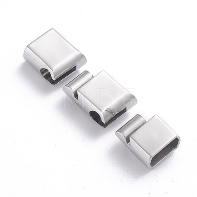 Retro 304 Stainless Steel Magnetic Clasps with Glue-in Ends STAS-L243-023P-1