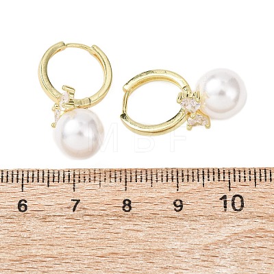 Bowknot with Round Brass Hoop Earrings EJEW-D351-12G-1
