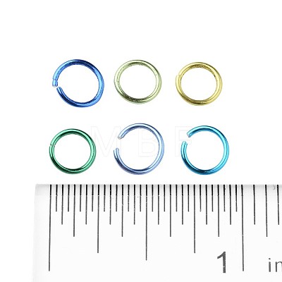 6 Colors Aluminum Wire Open Jump Rings ALUM-X0001-01A-1