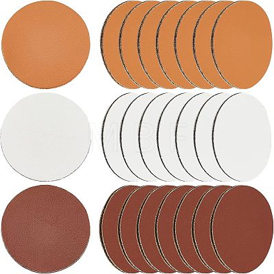 Olycraft 60Pcs 3 Colors Blank PU Label Tags DIY-OC0009-10-1