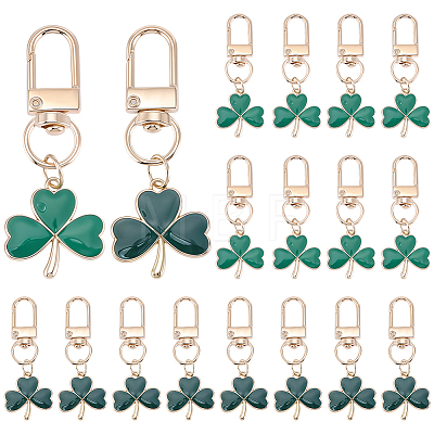 20Pcs 2 Styles Alloy Enamel Pendant Decorations HJEW-CP00087-1