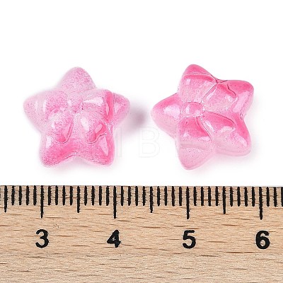 Transparent Spray Paint Glass Beads GLAA-H035-02C-1