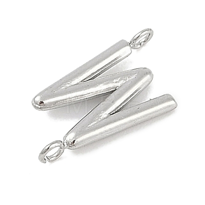 304 Stainless Steel Letter Connector Charms LS-STAS-M108-01P-23-1