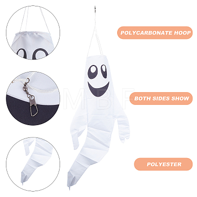 Polyester Windsock for Halloween AJEW-WH0126-33B-1