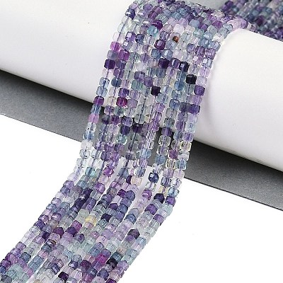 Natural Colorful Fluorite Beads Strands G-P553-E01-02-1