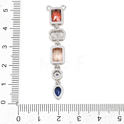 Brass Micro Pave Cubic Zirconia Big Pendants KK-K418-03B-P-1