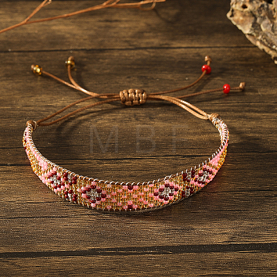 Bohemian Style Geometric Glass Seed Bead Handmade Bracelet for Women HL6362-6-1