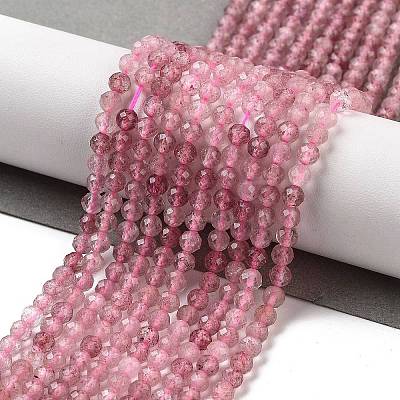 Natural Strawberry Quartz Beads Strands X-G-G140-A03-03-1