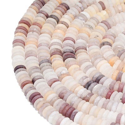 Frosted Natural Violet Strawberry Quartz Beads Strands G-K389-C34-01-1