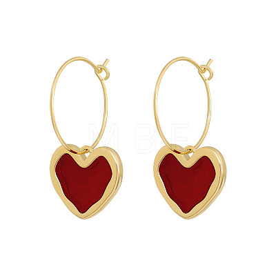 Alloy Enamel Hoop Earrings FS-WG9C10F-01-1