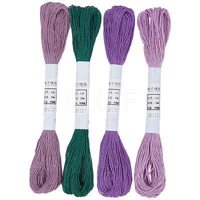 4 Skeins 4 Colors 6-Ply Cotton Embroidery Floss EMBR-WH20001-003C-1