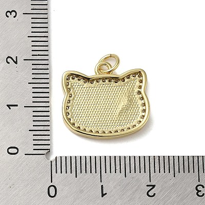 Brass Micro Pave Cubic Zirconia Pendants KK-Q808-13G-1