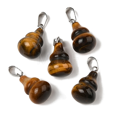 Natural Tiger Eye Pendants G-B127-03P-02-1