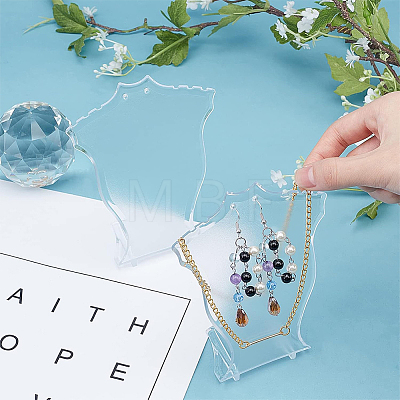 Plastic Necklace Pendant Display AJEW-WH0245-22-1
