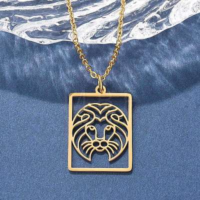 304 Stainless Steel Necklace NJEW-D330-01G-05-1