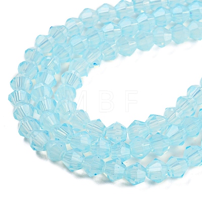 Baking Painted Transparent Glass Beads Strands DGLA-F029-J4mm-10-1