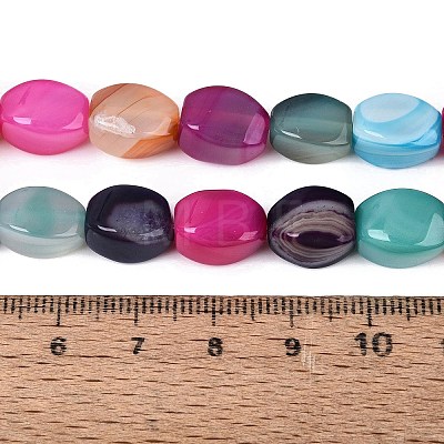 Natural Agate Beads Strands G-Q604-02A-M01-1