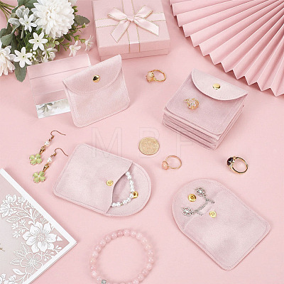 12Pcs Velvet Jewelry Storage Bags with Snap Button for Earrings Rings Bracelets ABAG-UN0001-17A-1