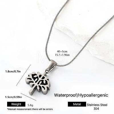 304 Stainless Steel Pendant Necklaces YX4815-1-1