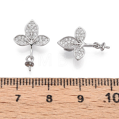 925 Sterling Silver Micro Pave Cubic Zirconia Peg Bails STER-T004-42P-1