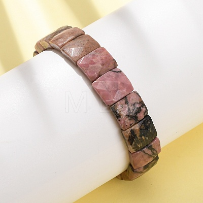 Natural Hypersthene Beaded Stretch Bracelets for Unisex G-K303-02C-1