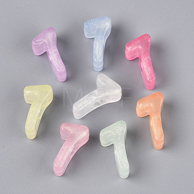 Luminous Frosted Transparent Acrylic Beads TACR-T029-21H-1