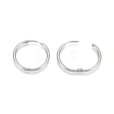 304 Stainless Steel Huggie Hoop Earrings EJEW-G272-02-20mm-P-1