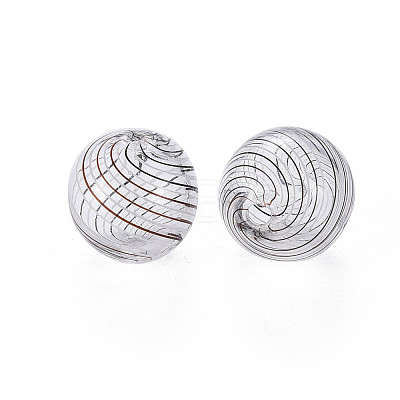 Transparent Handmade Blown Glass Globe Beads LS-GLAA-T012-35C-05-1