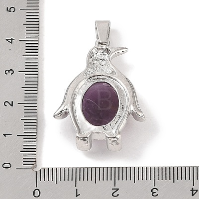 Natural Amethyst Pendants G-A224-02P-01-1